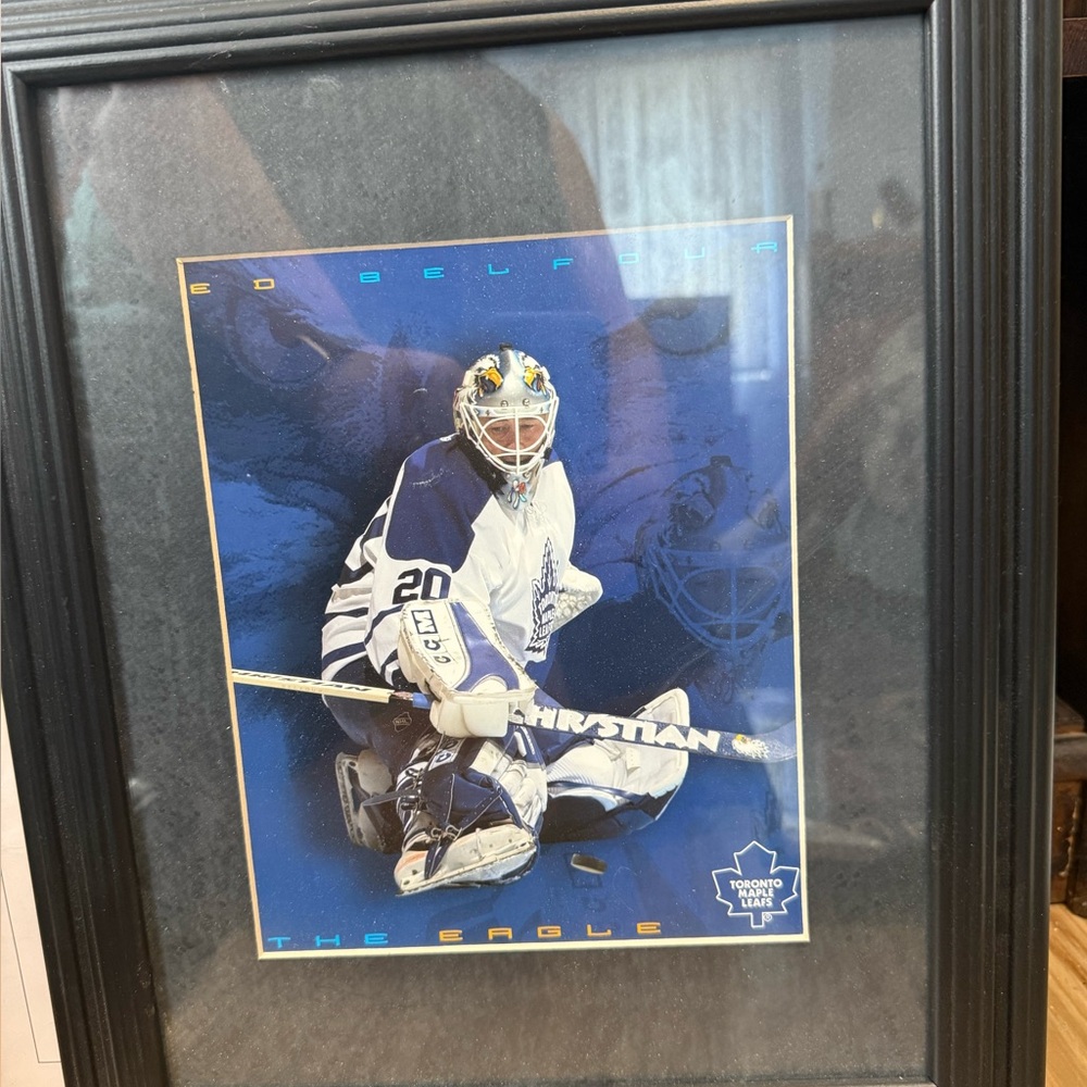 Ed Belfour Goalie Toronto Maple Leafs Framed Hockey Print . The Eagle .